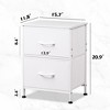 GALAXHERO Night Stand 2 Drawer Small Dresser for Bedroom, Closet, Dorm, Fabric Nightstand with Storage Bins - 2 of 4
