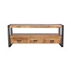 Industrial Reclaimed Wood & Iron TV Stand, 3 Drawers, Shelf, 60" Wide - Timbergirl - 2 of 4