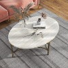 Grand Canal Modern Oval Coffee Table Champagne - miBasics - 4 of 4