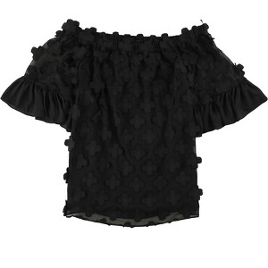 Alfani Womens Off-The-Shoulder Knit Blouse - 1 of 1