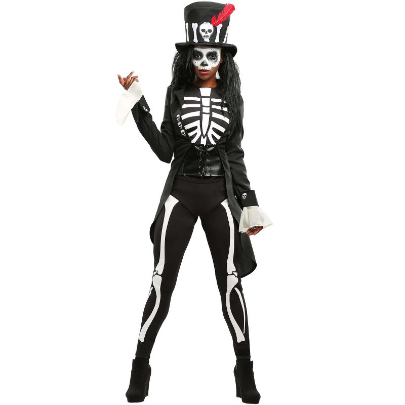 HalloweenCostumes.com Voodoo Skeleton Costume for Women, 1 of 7