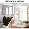 Silver Metal Framed Rectangular Bathroom Wall Mirror - Stylish & Durable - 3 of 4