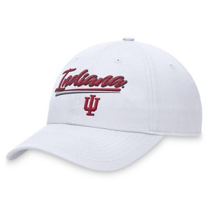 NCAA Indiana Hoosiers Unstructured Washed Cotton Twill Hat - White - 1 of 4