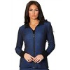 Women's Two Tone Ribbed Cardigan - Angel Apparel - 3 of 4