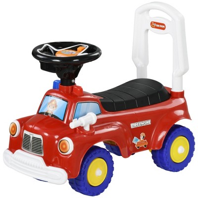 Toddler Ride on Fire Truck with Music, Horn, Under Seat Storage, for Kids 18-36 Months