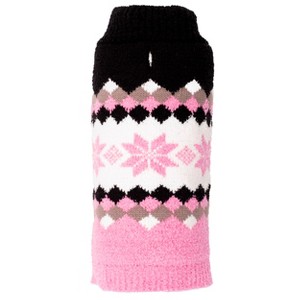 The Worthy Dog Colorblock Snowflake Pullover Sweater - 1 of 3