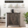 Sideboard Buffet Cabinet, Small Storage Cabinet with Adjustable Shelves and 2 Doors Accent Entryway Console Cupboard for Living Room, Dining Room - 4 of 4