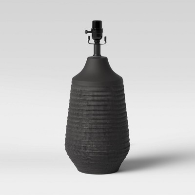 Large Textured Ceramic Lamp Base Black - Threshold™