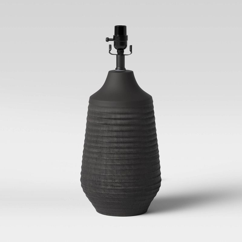 Large Textured Ceramic Lamp Base Black - Threshold™, 1 of 10