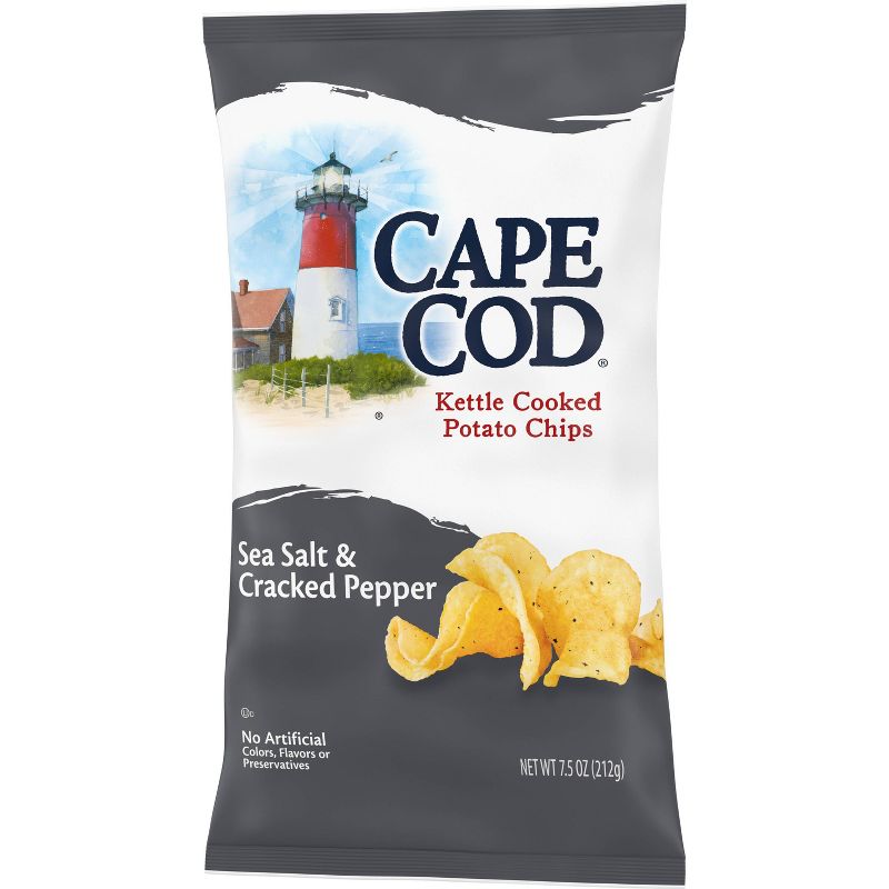 Cape Cod Potato Chips Sea Salt and Cracked Pepper Kettle Chips - 7.5oz, 4 of 5