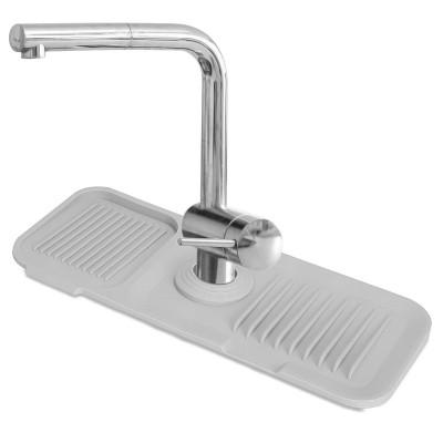 NewHome Faucet Splash Mat 14.56x5.51in Silicone Sink Drying Mat for Kitchen Bathroom Sink Faucet