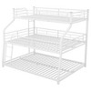 NicBex Twin XL over Full XL Bunk Bed Metal Frame Triple Bed Frame with Guardrails, Long and Short Ladders, No Box Spring Required - 3 of 4