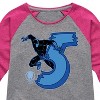Girls' - Marvel - Black Panther 5Th Birthday Shirt Tail Raglan Graphic T-shirt - 2 of 3