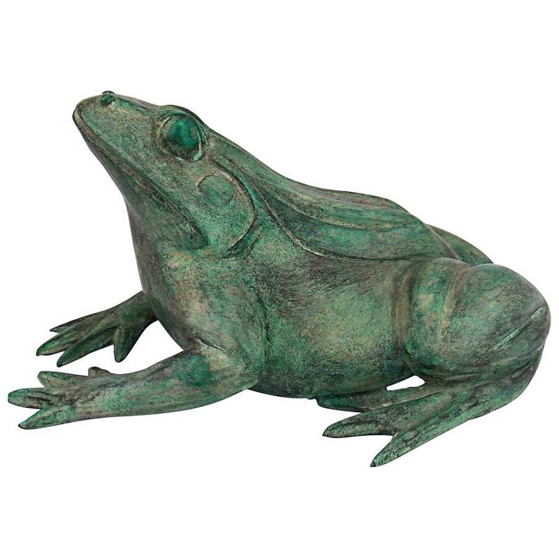 Design Toscano Medium Bull Frog Cast Bronze Garden Statue, 3 of 9