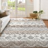 Washable Rug Area Rug Vintage Distressed Rug Non Slip Rug Soft Low Pile Rug Geometric Printed Carpet - 2 of 4