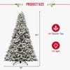 YARDSIGHT 6ft/7.5ft Pre-Lit Premium Snow Flocked Hinged Artificial Christmas Tree with 300 Lights/480 Light - 3 of 4
