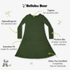 Bellabu Bear Baby Evergreen Bamboo Girls' Long Sleeve Dress - 2 of 4