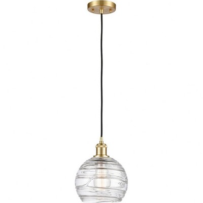 Ballston - 1 Light Athens Deco Swirl Mini Pendant In IndustrialStyle-10 Inches Tall and 8 Inches Wide
