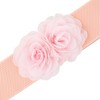 Elerevyo Women's Big Double-Flower Stretchy Elastic Wide Chunky Dress Waistband Belts - 2 of 4
