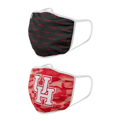 NCAA Houston Cougars Adult Face Covering 2pk