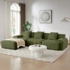 SKRAN 113" L Shaped Modular Sectional Sofa, Corduroy 3-Seater Boneless Couches with Movable Ottoman and Pillows, No Assembly Required for Living Room - 2 of 4