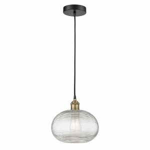 Ithaca - 1 Light Cord Hung Mini Pendant In Industrial Style-9.5 Inches Tall and 10 Inches Wide - 1 of 1