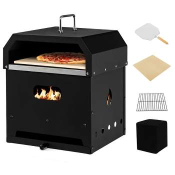 Ninja OO101 Woodfire 8-in-1 Outdoor Oven, Pizza Oven, 700°F,BBQ Smoker,Portable,  Electric,Terracotta Red with XSKOPPL Pizza Peel + XSKOCVR Cover + XSKOP2R  Woodfire Pellets+XSKUNSTAND Outdoor Stand - Yahoo Shopping