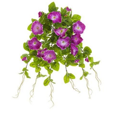 Allstate Floral 20" Lavender Petunia UV Protected Artificial Hanging Floral Bush