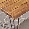 Chic Crate-Industrial Wood & Metal Rectangular Dining Table – Farmhouse Style for Kitchen, Dining Room, Black - 4 of 4