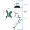 5 Star Super Deals Hummingbird Solar Wind Chime LED RGB Color Changing Hanging Lights - Outdoor Solar Garden Decorative Lights for Walkway Pathway - 4 of 4