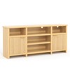 LED Farmhouse TV Stand for 75 Inch, Mid Century Modern Media TV Console - 3 of 4