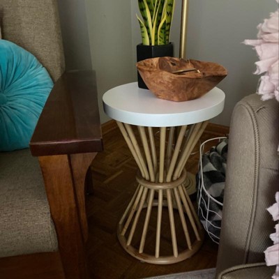 Rattan end store table target