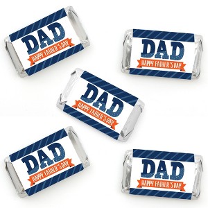 Big Dot of Happiness Happy Father's Day - Mini Candy Bar Wrapper Stickers - We Love Dad Party Small Favors - 40 Count - 1 of 4