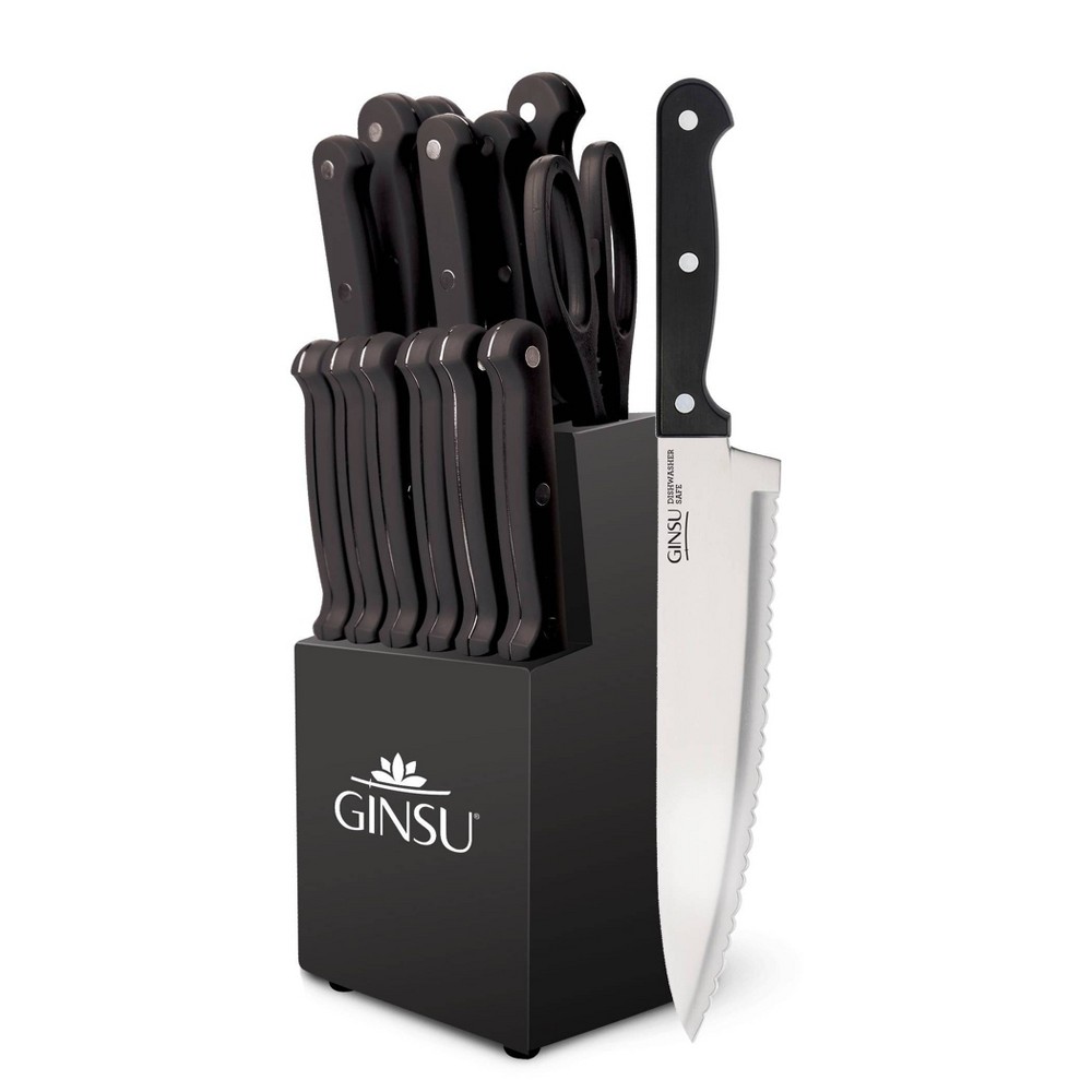 Photos - Kitchen Knife Ginsu Kiso Dishwasher Safe 14pc Knife Block Set Black