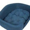 Mewoofun Modern Wood Dog Bed with Comfortable Tufted Cushion Ideal Small Dog Retreat - 2 of 4