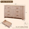 6 Drawer Dresser for Bedroom, 53.9" Wide Drawers with Gold Handles, Curved Profile, Wood Storage Dressers Organizer for Living Room - 2 of 4