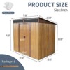 APRILSOUL77.00"Outdoor Metal Storage with Transparent plate and Foundation for Backyard Garden Patio - 3 of 4