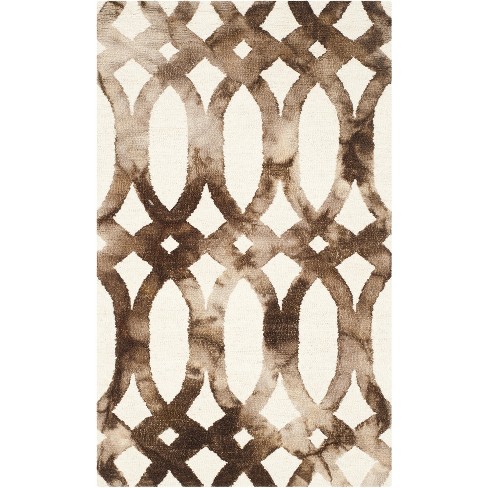 2'x3' Colorstar Greek Grid Door Mat Chocolate - Bungalow Flooring : Target