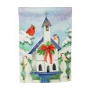 Evergreen Garden Flag Christmas Bird House Suede House Double Sided Indoor Outdoor Decor 18" x 12.5" - 2 of 2