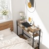 Console Table, Block Entryway Table with Storage, 39.3”Narrow Sofa Table with Adjustable Shelf, Behind Couch for Living Room, Bedroom - 4 of 4