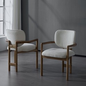 NicBex  Set of 2 Modern Dining Chairs with Rubber Wood Frame and Backrest,Dinner Chairs for Kitchen,Living Room - 1 of 4