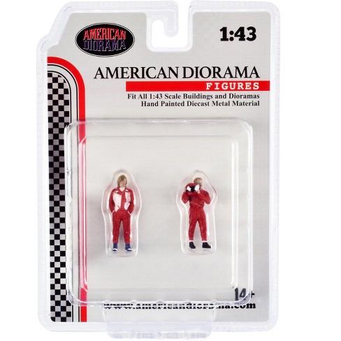 Formula One F1 Pit Crew 7 Figurine Set Team Red Release II for 1/43 Scale  Models by American Diorama