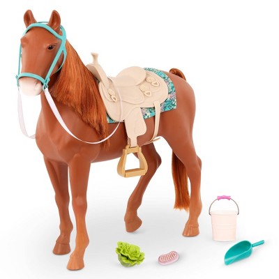 Puledro Quarter Horse Our Generation BD38002Z, 31 Cm, Giocattolo Per Bambole 46 Cm, Con Coperta E Accessori, Marrone
