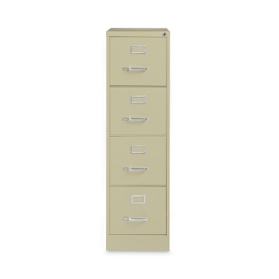 Alera Four-Drawer Economy Vertical File, Letter-Size File Drawers, 15" x 26.5" x 52", Putty