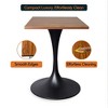 LeisureMod Verve 24" Sqaure Dining Table - Modern MDF Top with Black Pedestal Base Accent Cafe Table for Kitchen, Home, and Cafes - 4 of 4
