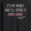 Men's - Instant Message - Wife Spends My Money Long Sleeve Graphic T-Shirt - 2 of 4