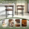CIPACHO House Hold Bar Stools Set of 2, Modern Bar Stool with Back, Black Metal Frames, Upholstered Bar Stools (Dark Brown PU) - 2 of 4