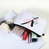 Unique Bargains Large Capacity Zipper Personalized Small Makeup Bag White - 3 of 4
