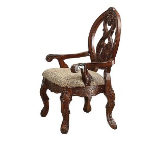 2pc 28" Picardy PU Chairs Honey Oak - Acme Furniture - 1 of 4