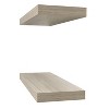Set of 2 (24") Floating Shelf Wall Mounted Hidden Brackets Driftwood - Inplace - 3 of 4